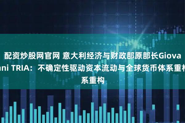 配资炒股网官网 意大利经济与财政部原部长Giovanni TRIA：不确定性驱动资本流动与全球货币体系重构